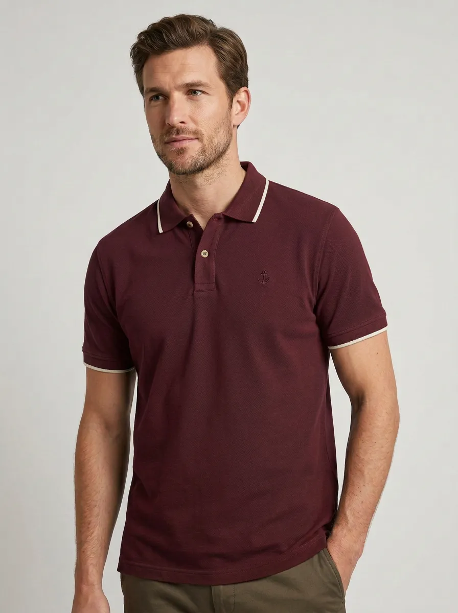 Men's Classic Comfort Anchor Embroidered Polo Shirt