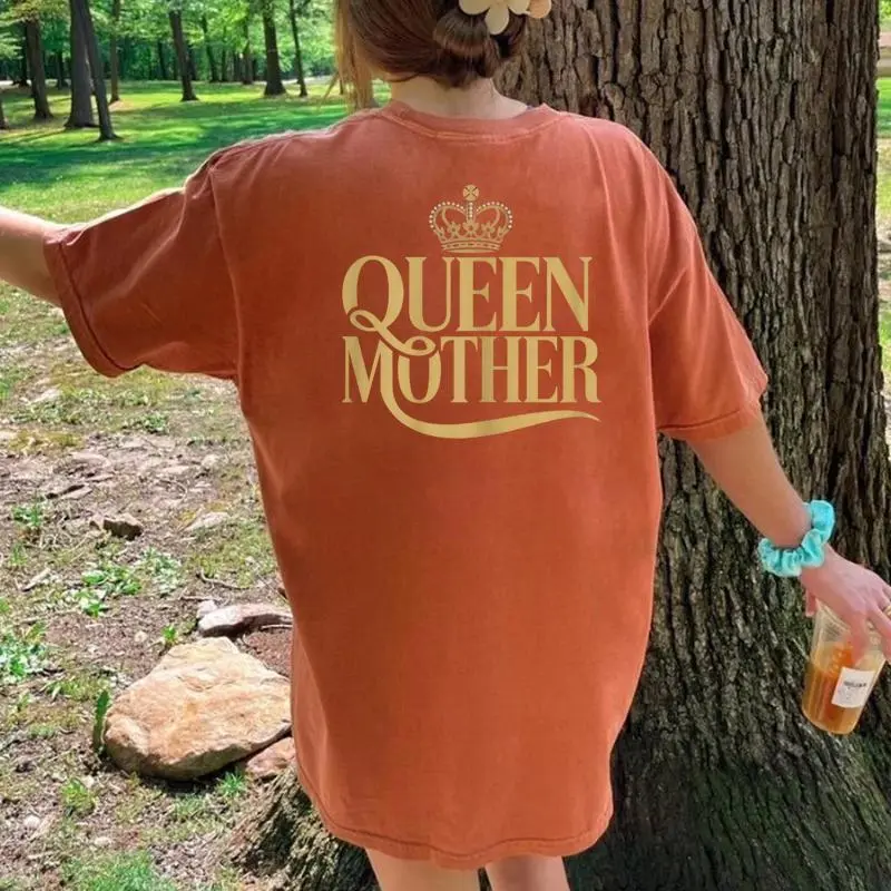 Elegant Queen Mother For Women Women's Oversized Comfort T-Shirt Back Print