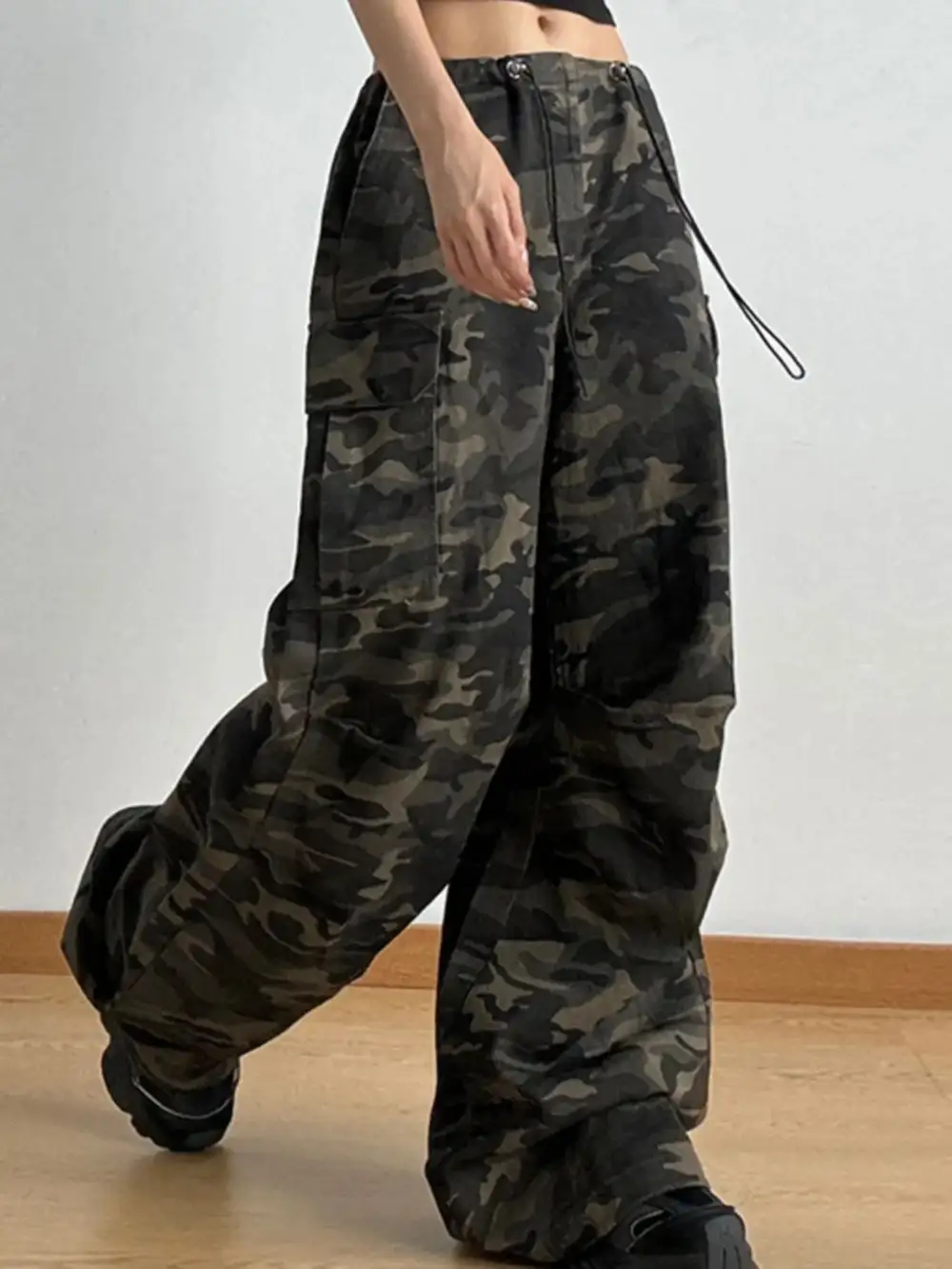 Everyday Wide Leg Drawstring Denim Jeans