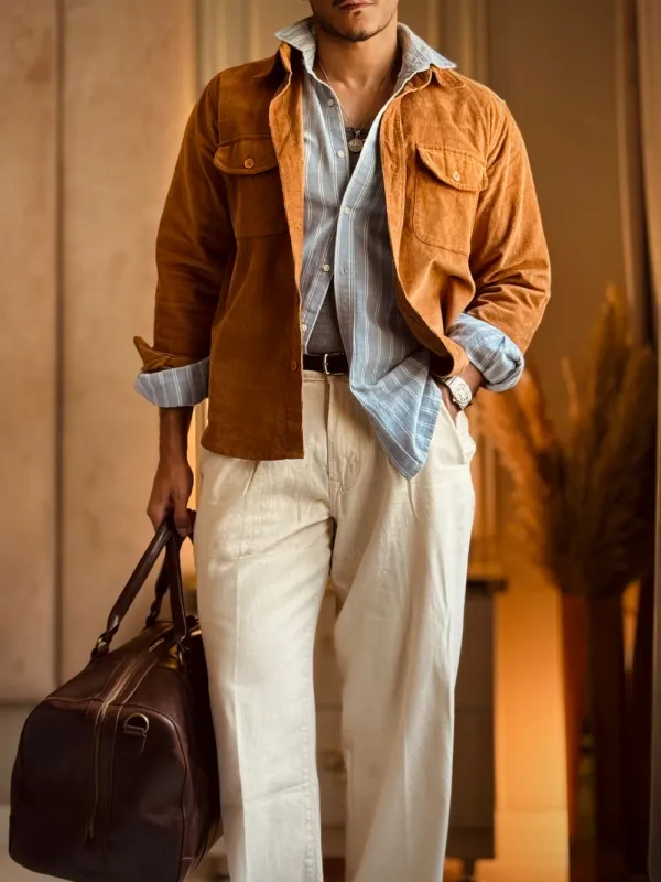 Straight-Leg Relaxed-Fit Pleated Jeans