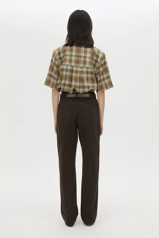 Chocolate Check Short Sleeve Checked Shirt