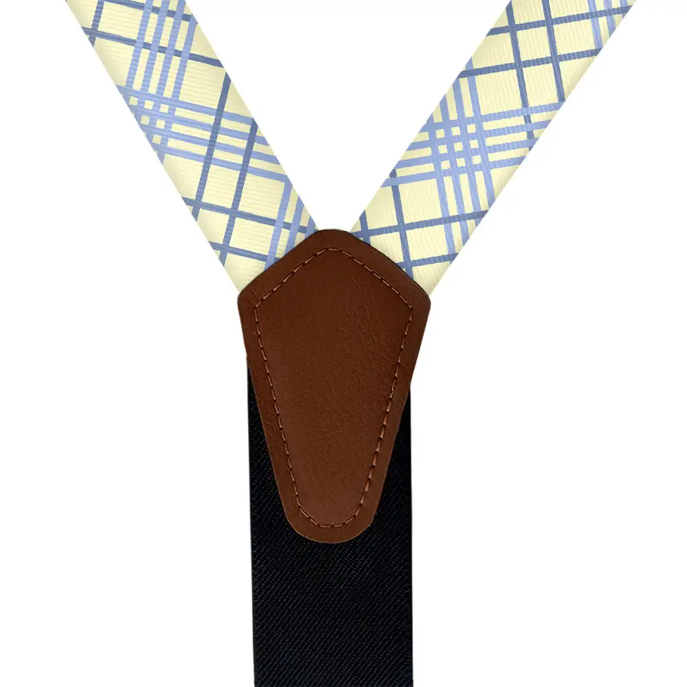 Tailored Classic Plaid Pattern Suspenders