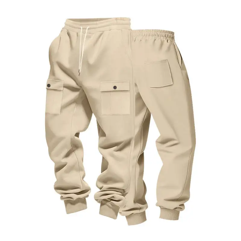 Men's Cargo Joggers Pockets Waistband Cargo Pants