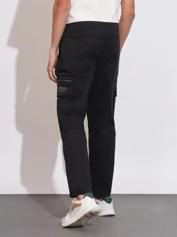 Regular-Fit Mid-Rise Cargo Trousers