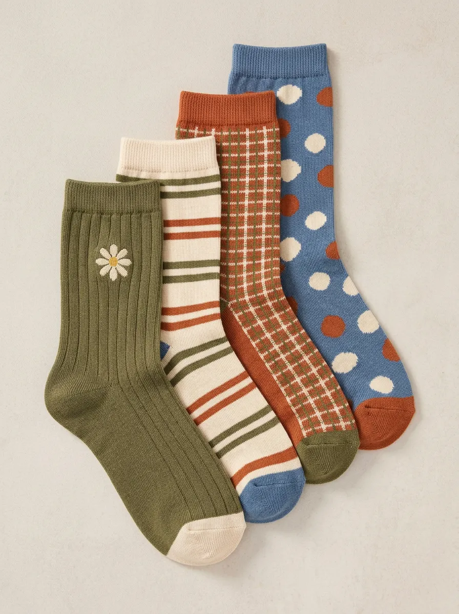 Women's Hiking Four Pair Socks