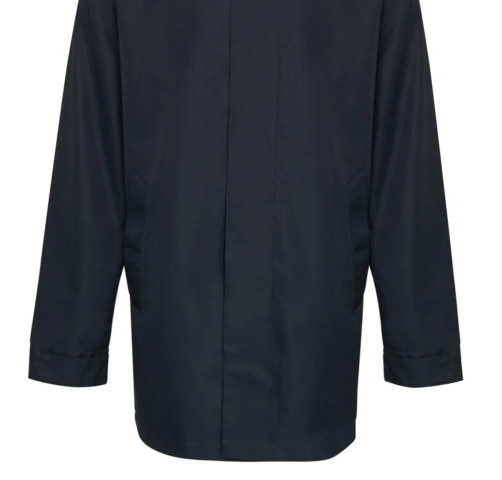 Men's Navy Water-Resistant Longline Coat