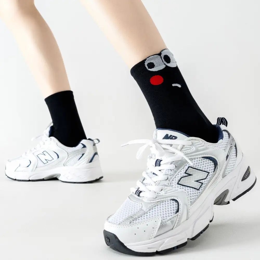 Whimsical Cartoon Cotton Crew Socks