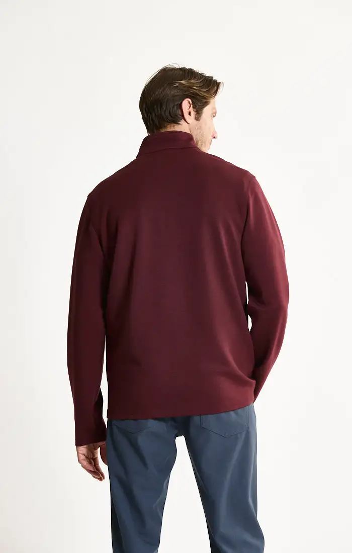 Performance Micro Stripe Knit Quarter Zip