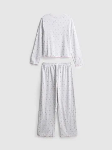 5-15yrs | Ribbed Floral Print Pyjamas