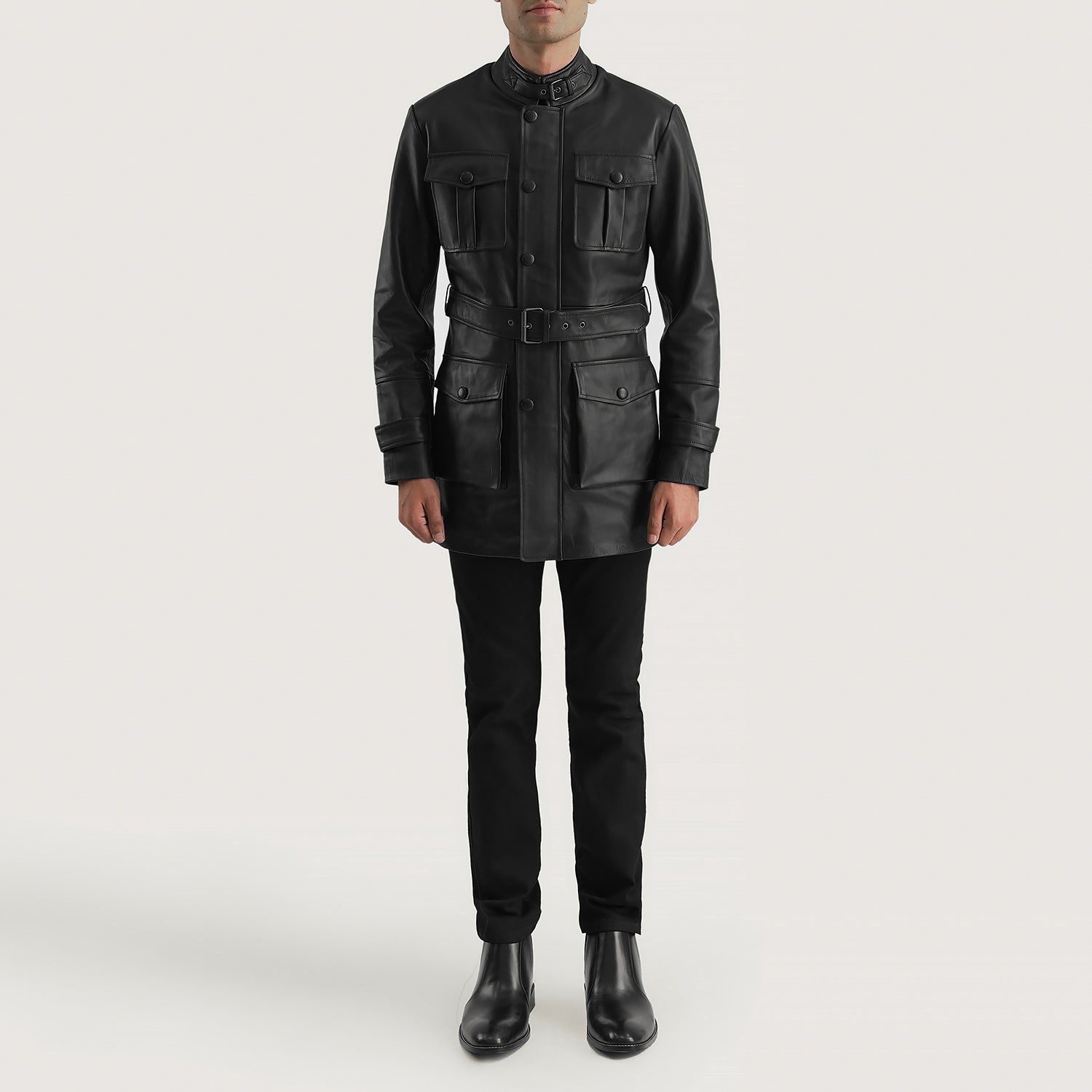 Men's Workwear Leather Jacket
