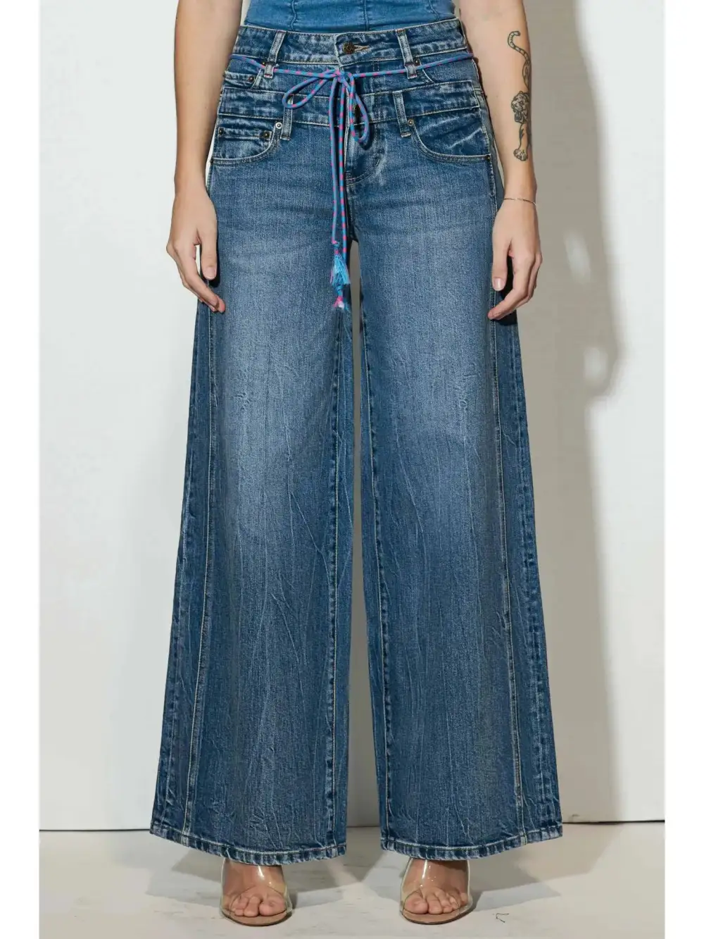 Double Waist High Rise Jeans