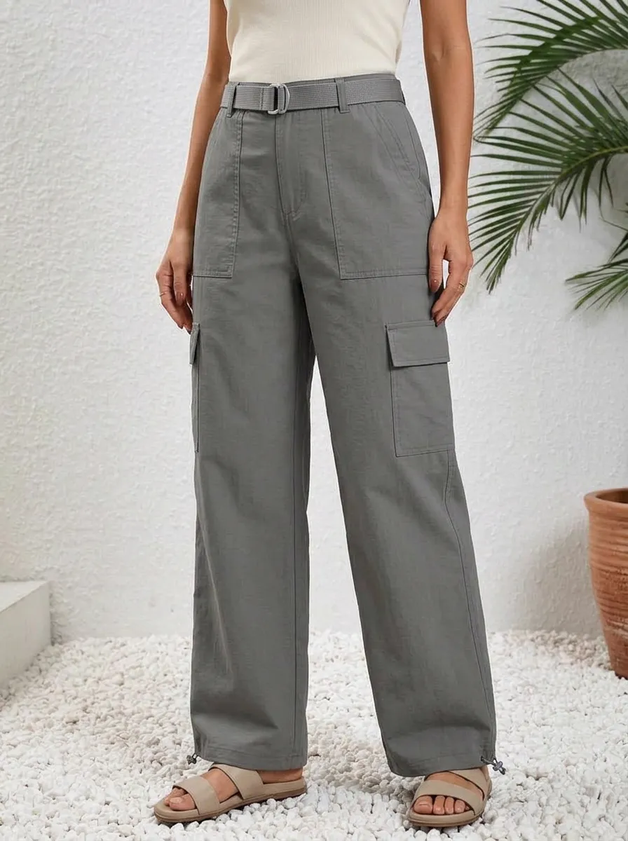 Women's Utility Cargo Pants with Belt