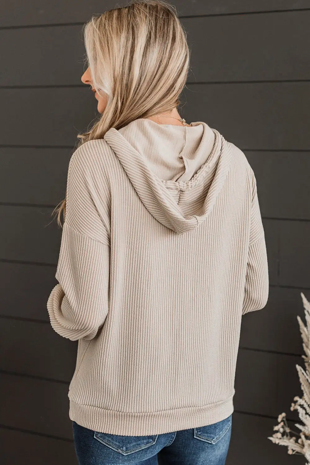 Corded Drawstring Hoodie