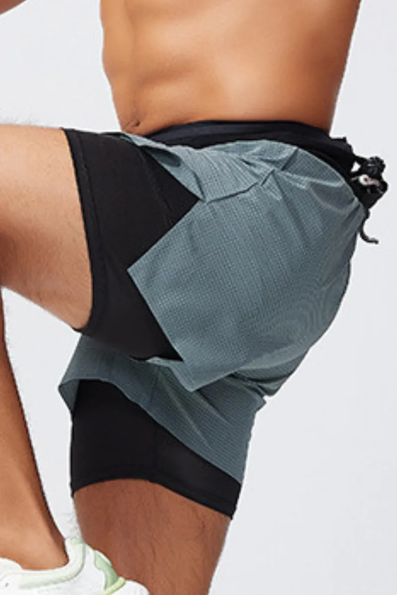 Quick Dry Breathable Dual Layer Athletic Shorts
