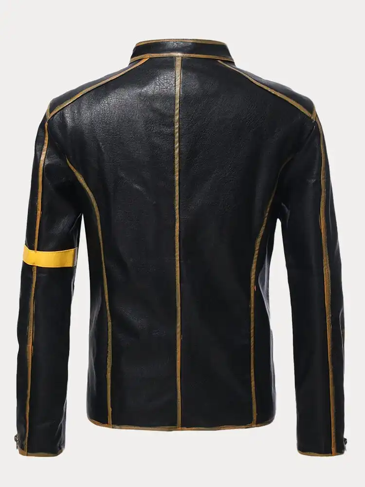Stand Collar Punk Leather Jacket