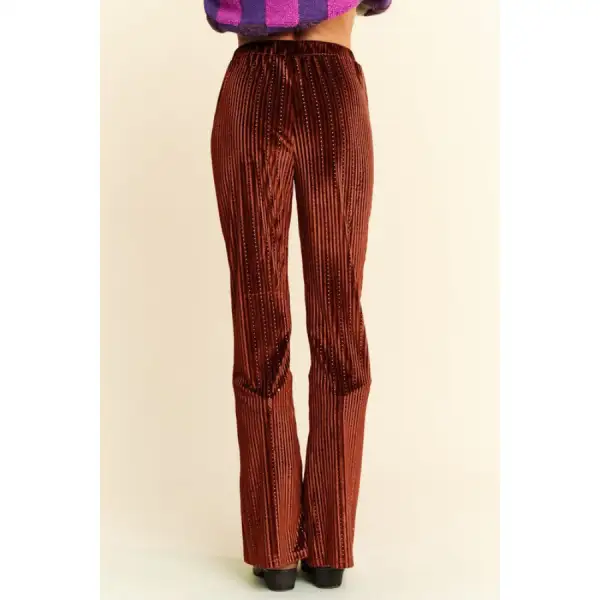 Elastic Waist Knit Flare Pants