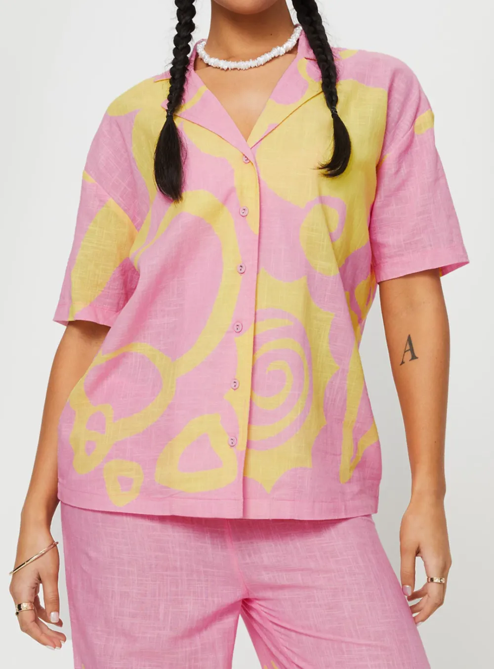 Lightweight Button Up Collared Shirt