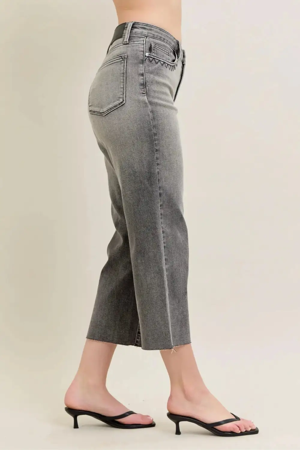 High-Waist High-Rise Cotton Denim Jeans