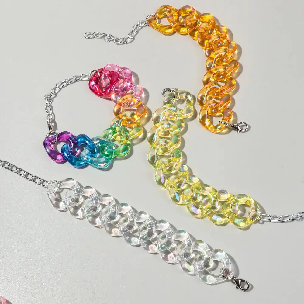 Chunky Chain Acrylic Bracelets