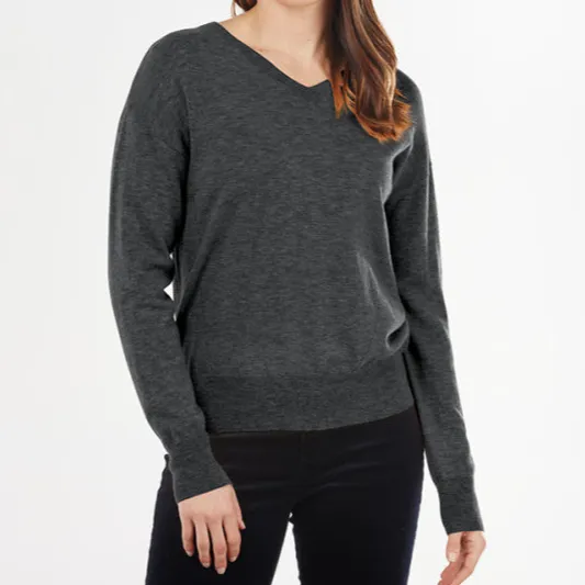 Merino Cashmere V Neck Pullover