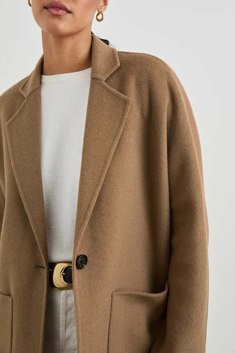Luxurious Batwing Sleeve Wool Long Coat