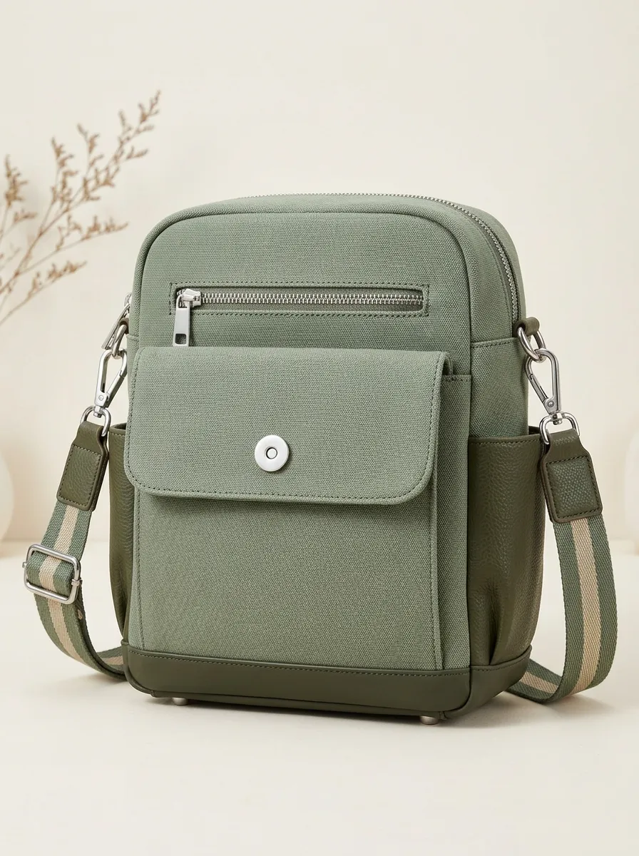 Relaxed Rhythm Zip-Front Shoulder Crossbody