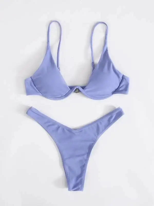 Clean Underwire Bikini Top Swim Set