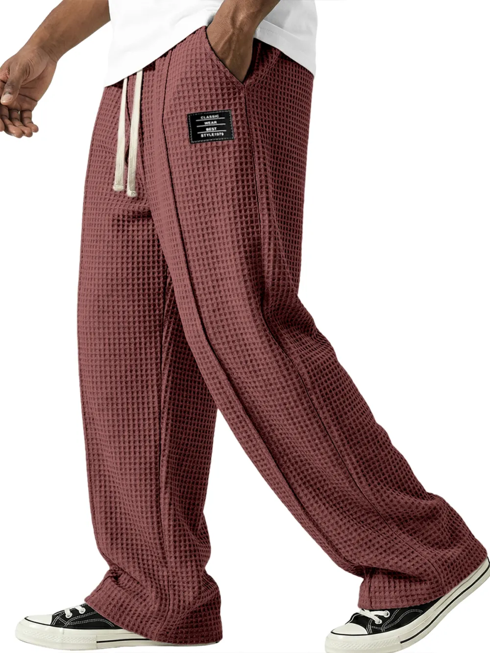 Everyday Textured Knit Seamed Detail Pants