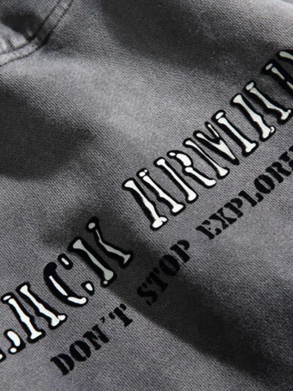 Abstract Print Gradation Wash Hoodie