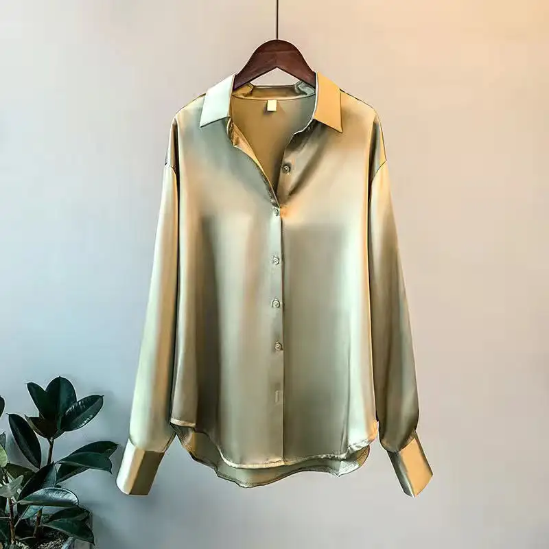 Textural Button Up Button Front Blouse