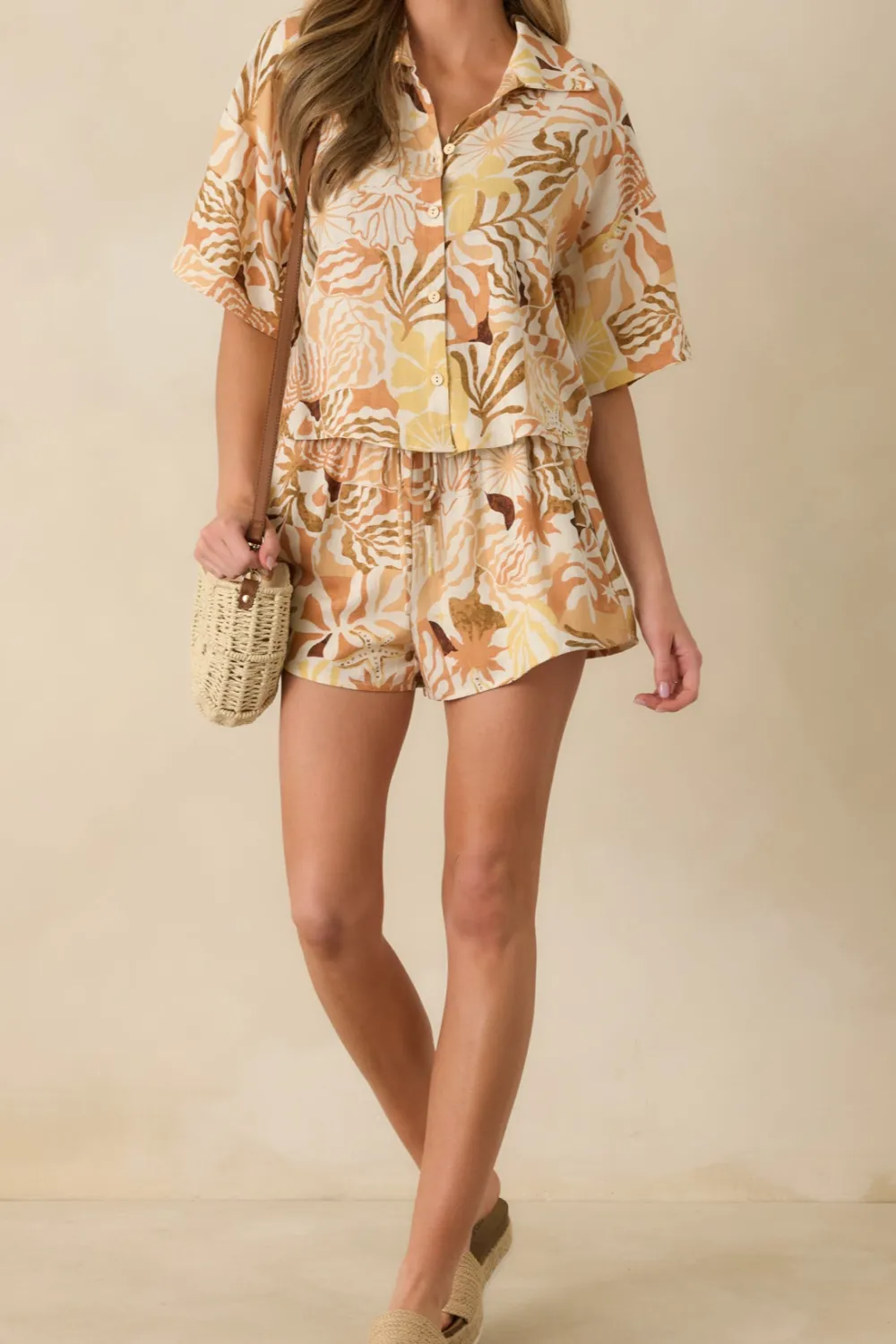 You Will Multi Tropical Print Shorts