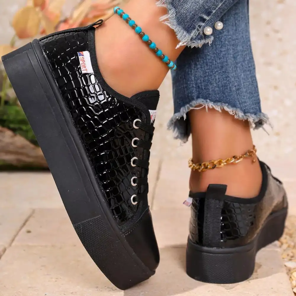 Essential Round Toe Platform Sneakers