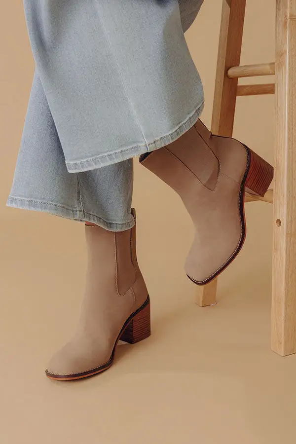 Faux Nubuck Ankle Boots