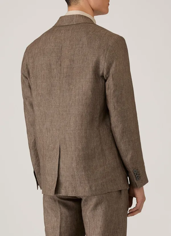 Darted Linen Tailored Blazer
