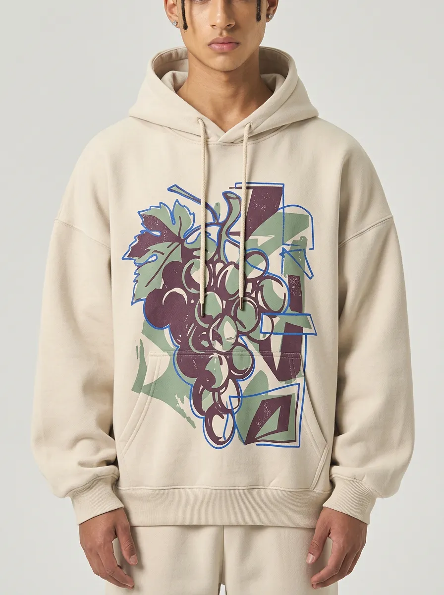 Unisex Abstract Grape Fruit Graphic Hoodie