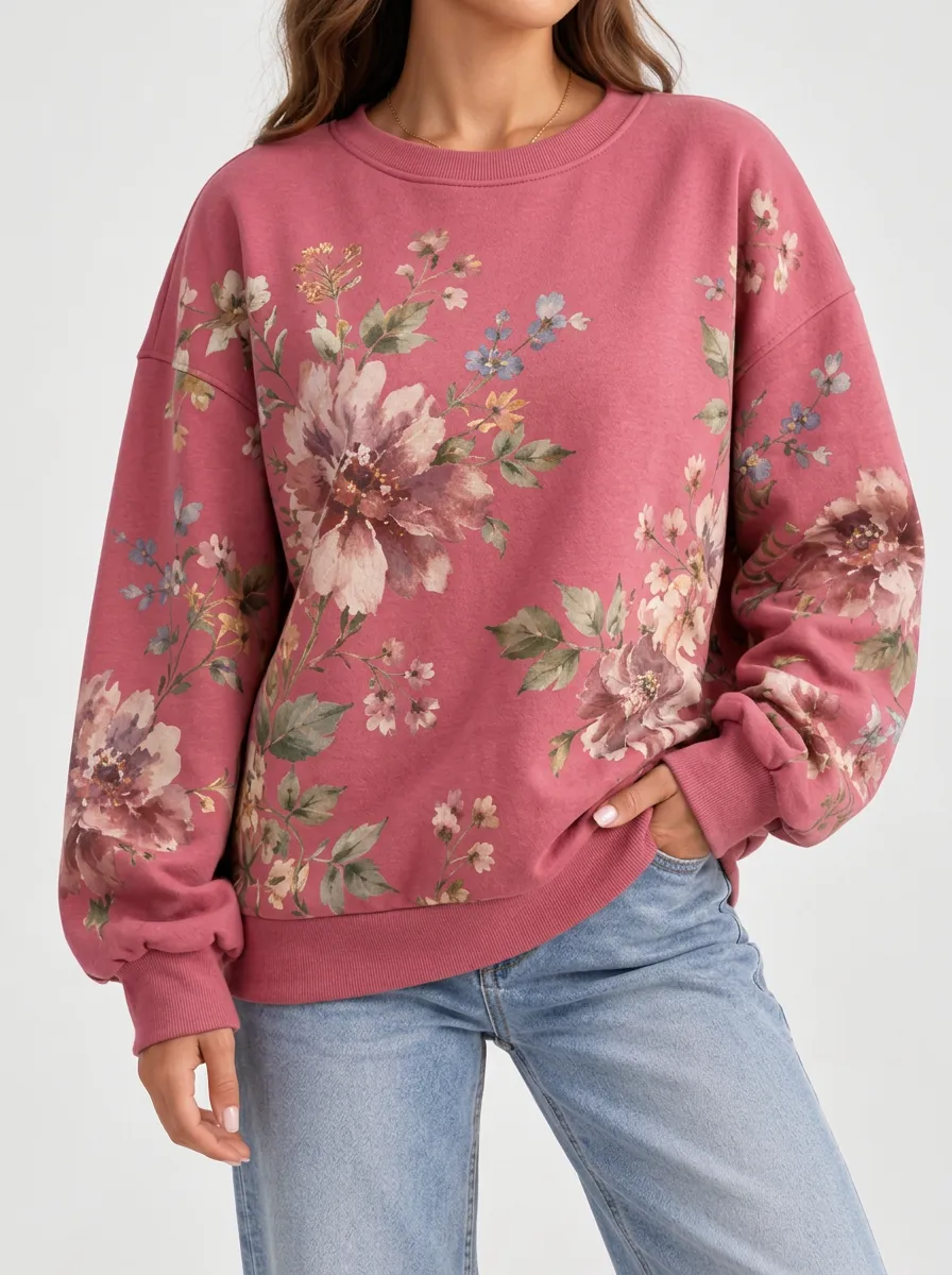 Women's Everyday Graphic Top Featuring Floral