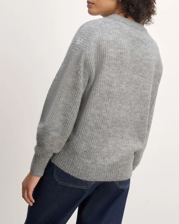 Heather Stone Grey Cashmere Sweater