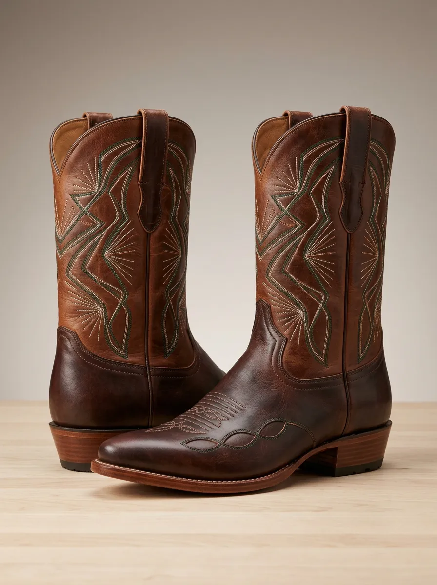 Men’s Embroidered Western Cowboy Boots