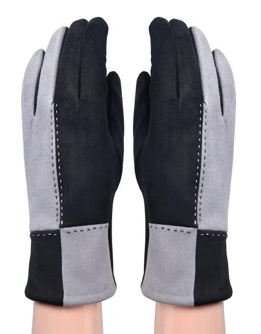 Two Tone Suede Gloves