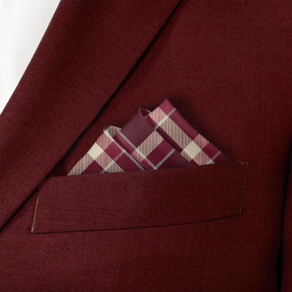Formal Coordinated Plaid Pocket Square