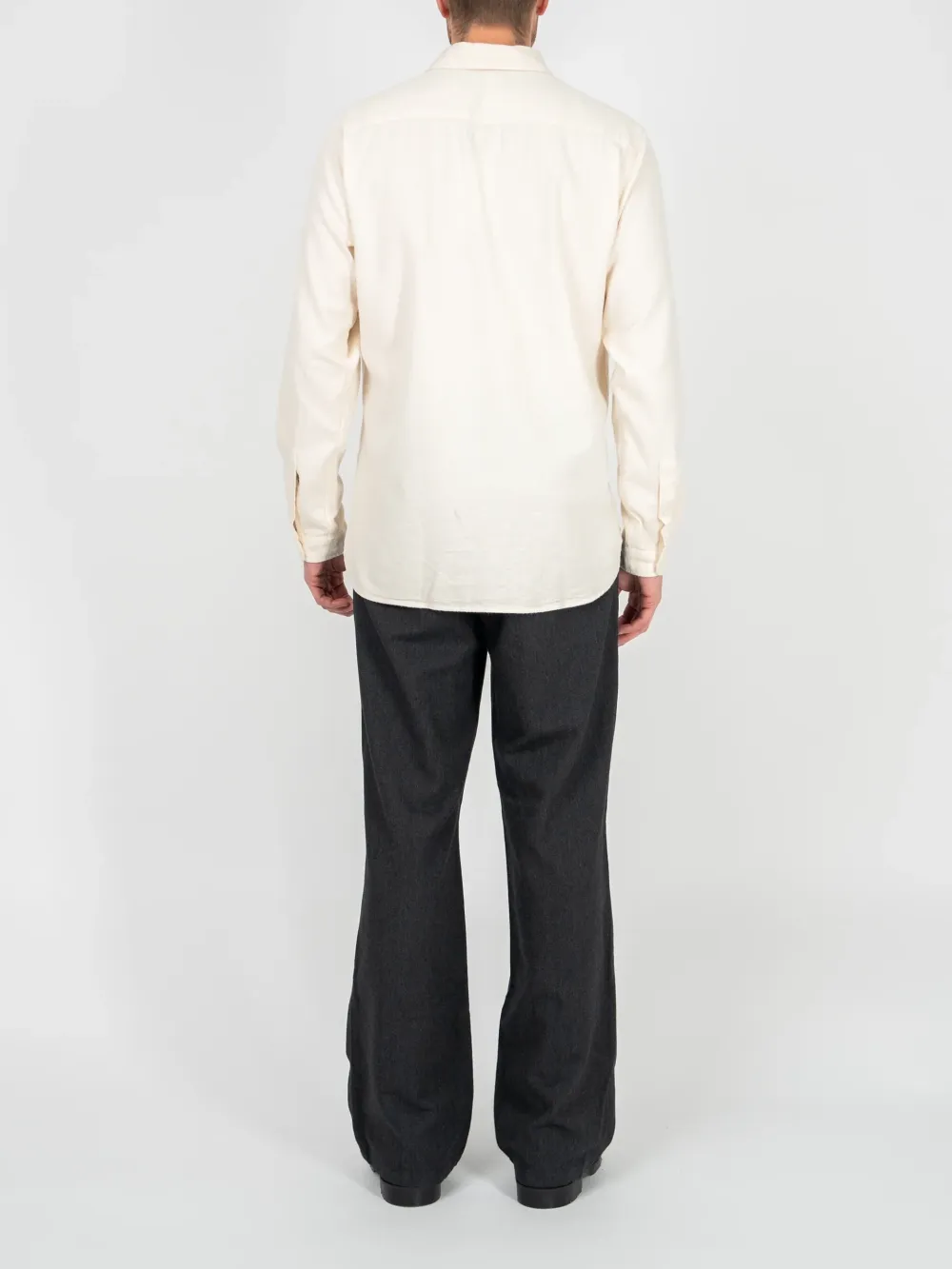 Cream Long Sleeve Cotton Shirt