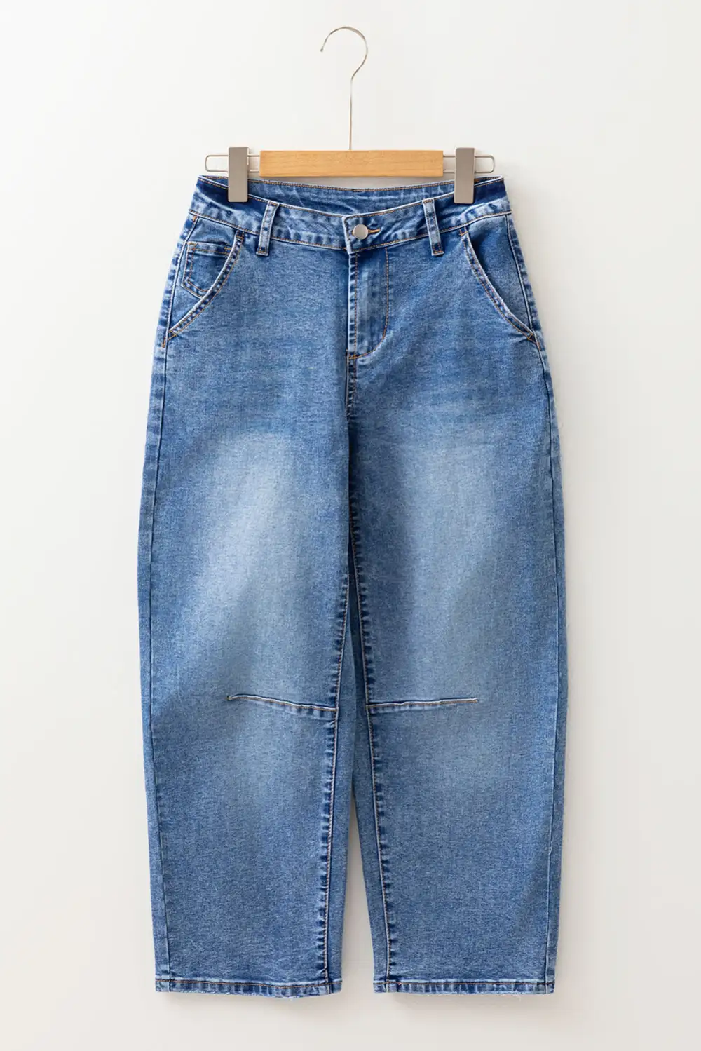 Elastic Waist Easy Layer Denim Jeans