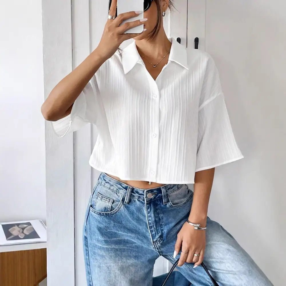 Elevated Casual Pleated Oversized Blouse