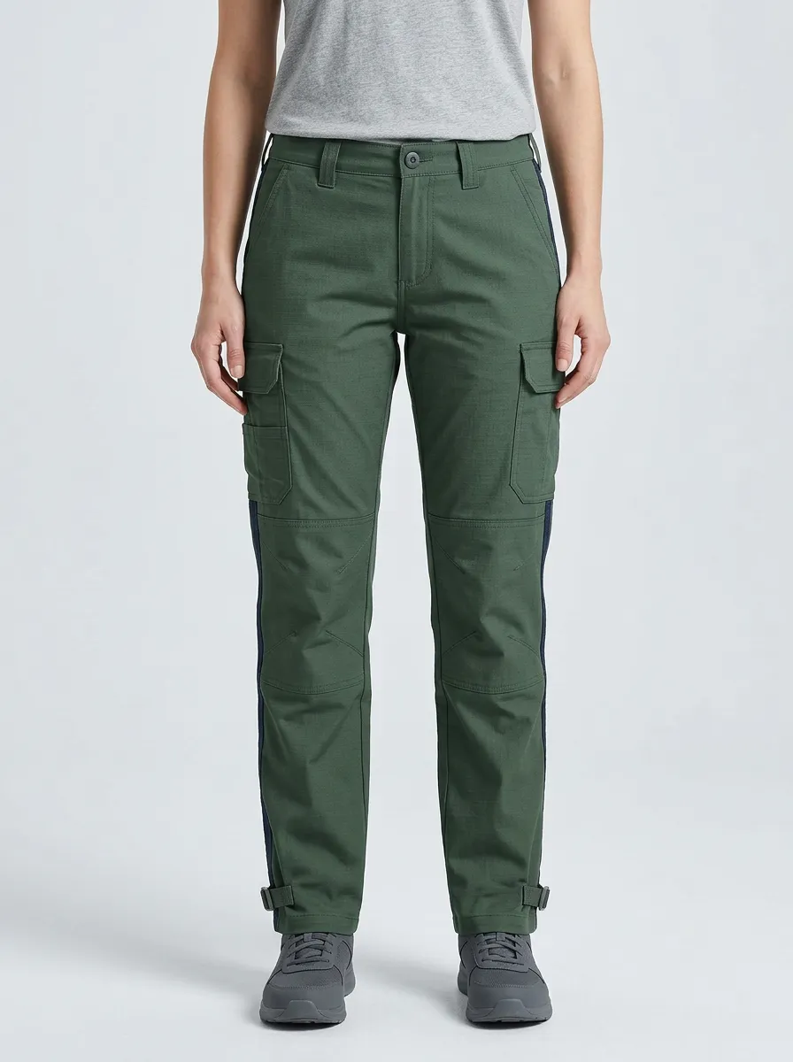 Unisex Outdoor Utility Contrast Striped Printed Tactical Work Pants