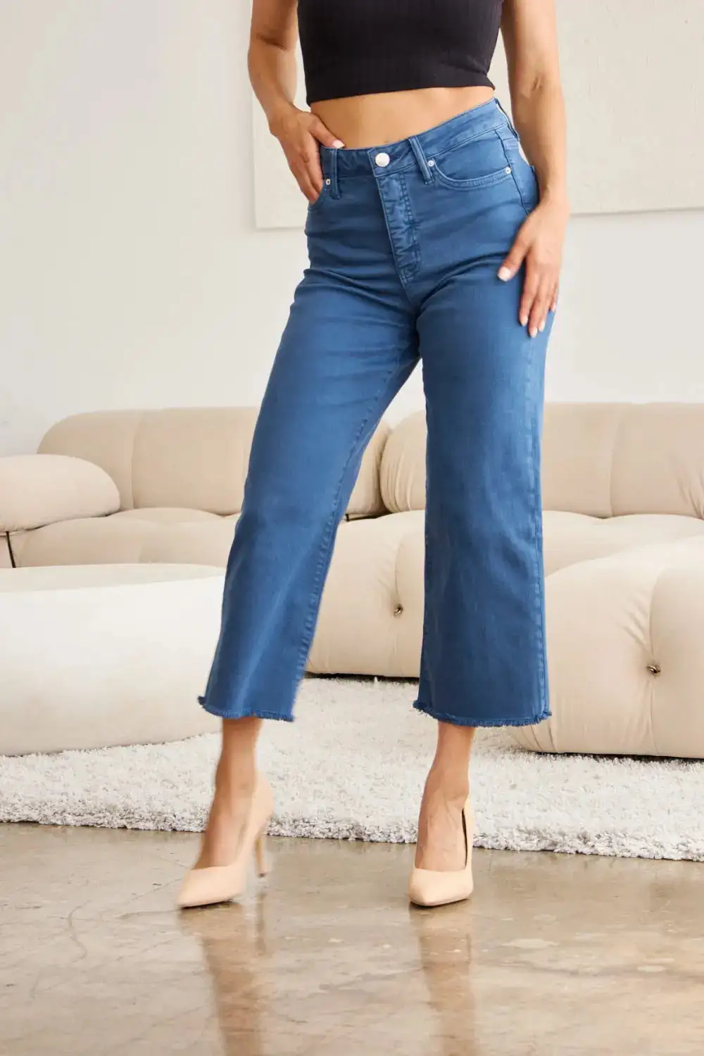 High-Waist Tummy-Control Denim Jeans