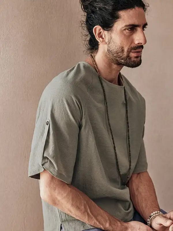 Premium Cotton Linen Top T-Shirt