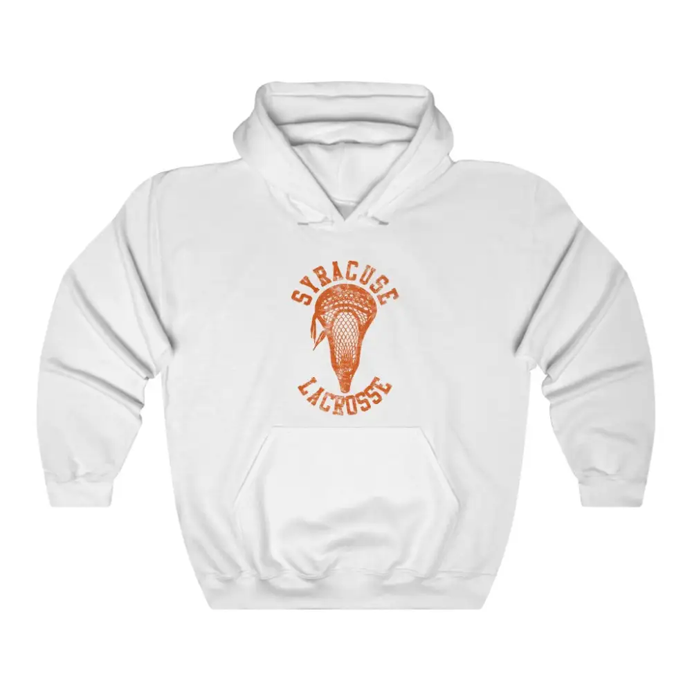 Relaxed Stick Head Accent Lacrosse Graphic Pullover Hoodie