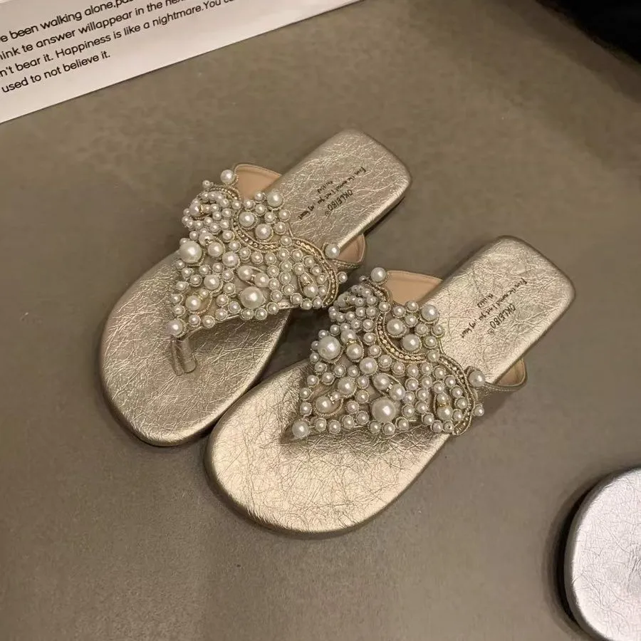Polished Slide Sandals