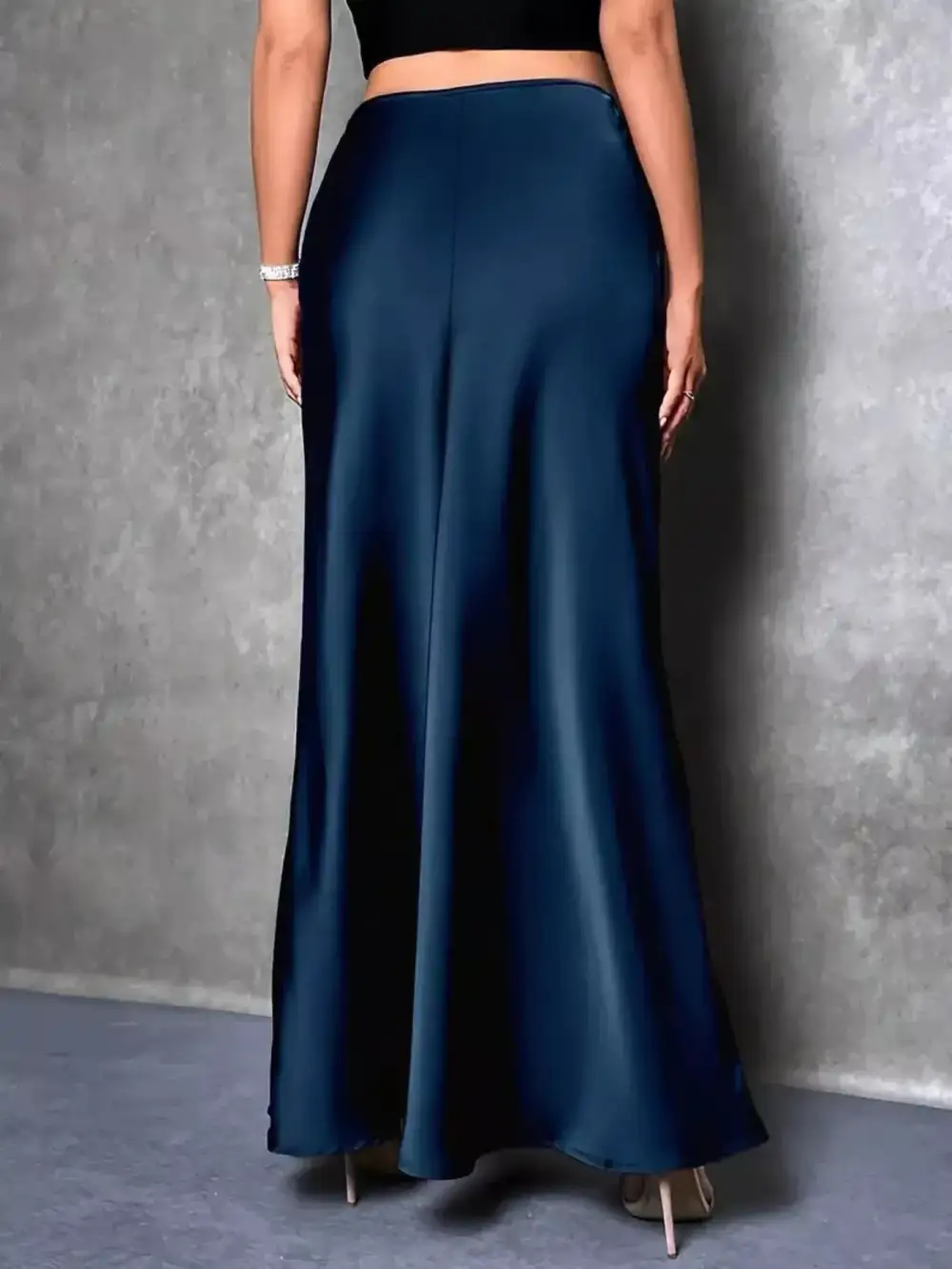 Minimal Satin Maxi Skirt