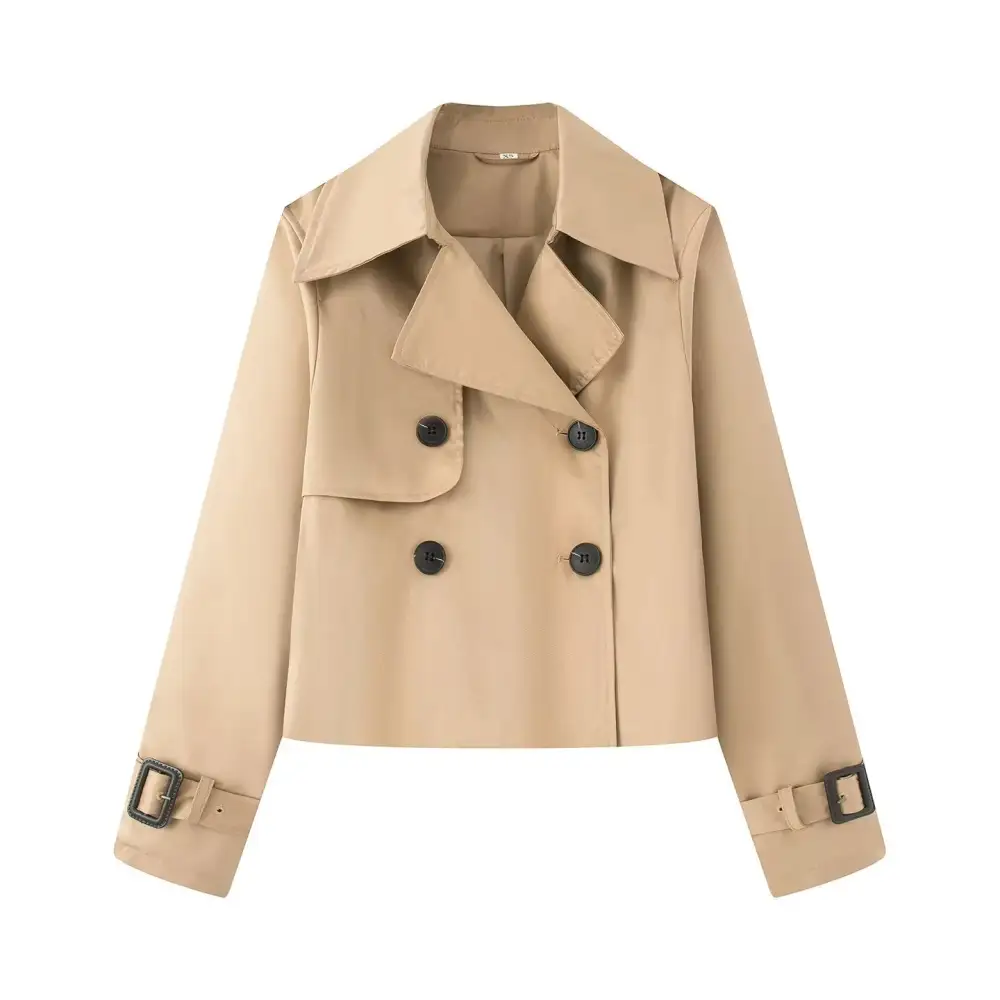 Versatile Lapel Collar Trench Coat